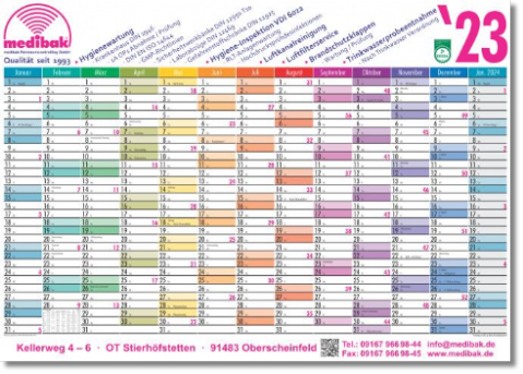 Plakatkalender 2023 mit 13 Monaten